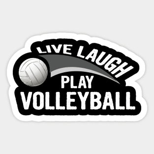 Live laugh play volleyball sport Sticker